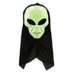 Gezichtsmasker Alien met kap, Verzenden