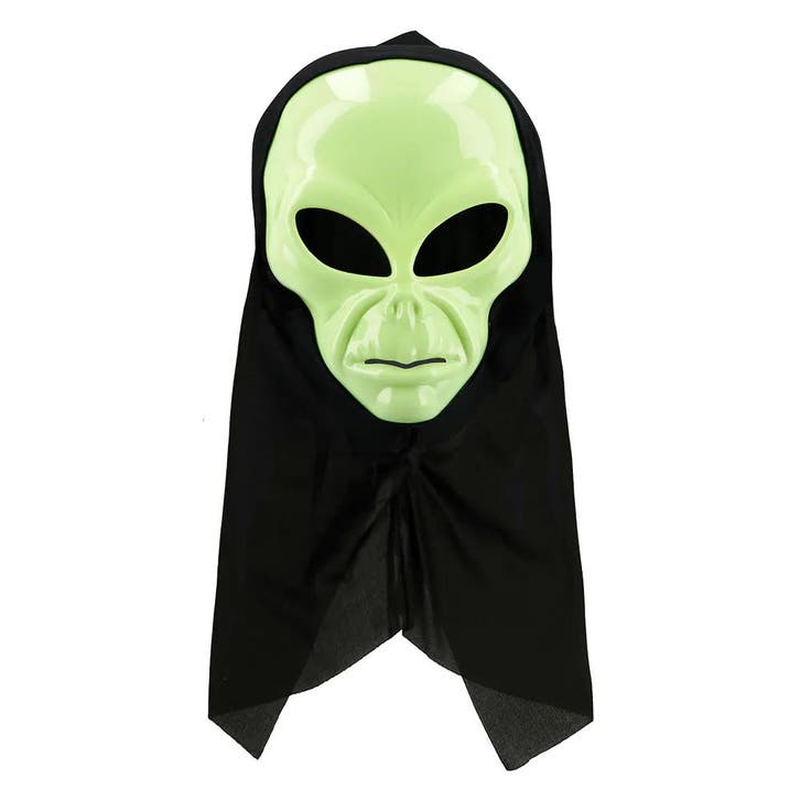 Gezichtsmasker Alien met kap, Hobby & Loisirs créatifs, Articles de fête, Envoi