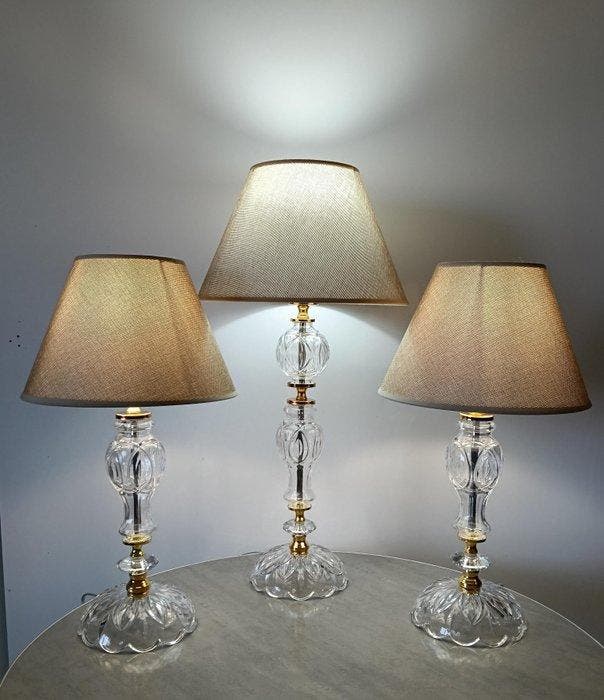 Artelight - Tafellamp - Kristal, glas, messing, verguld, Antiek en Kunst, Curiosa en Brocante