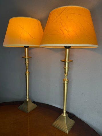 Mark Hoogendam - Lampe de table (2) - Laiton, Métal, tissu -, Nieuw