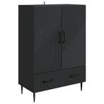 vidaXL Dressoir met lade Zwart 66 x 34,5 x 95 cm Bewerkt, Verzenden, Nieuw