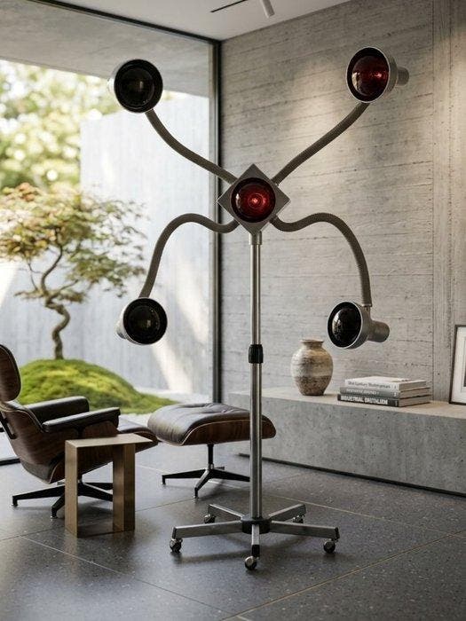 Lamp - Staal - Solaris IV - Vloerlamp Solaris IV –, Antiek en Kunst, Antiek | Wandborden en Tegels