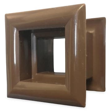 Vierkant deurrooster 29 x 29mm - kunststof bruin, Doe-het-zelf en Bouw, Verzenden, Nieuw