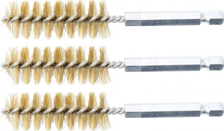 Bgs Technic Messingborstel 17 mm 6,3 mm (1/4) 3-dlg, Auto-onderdelen, Banden en Velgen, Verzenden
