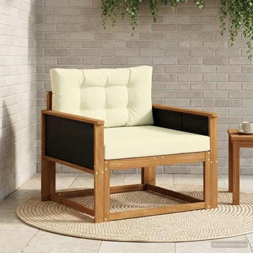 vidaXL Buiten Midden Sofa Naturel, Verzenden