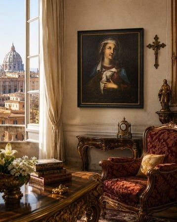 Escuela Barroca Italiana (XVIII) - Virgen Dolorosa, Antiek en Kunst