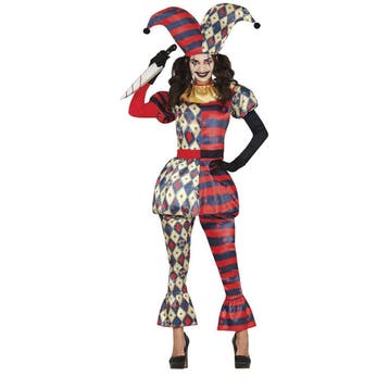 Harlekijn Halloween Kostuum Dames horror, Verzenden, Nieuw