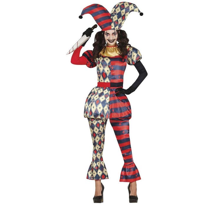 Harlekijn Halloween Kostuum Dames horror, Hobby en Vrije tijd, Feestartikelen, Nieuw, Verzenden