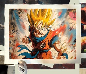 Canvas Fit - Alberto Ricardo - Goku Super Saiyajin: Energía, Nieuw