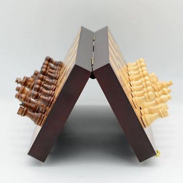 Schaakspel - Magnetic Wooden Chess Set - Hout
