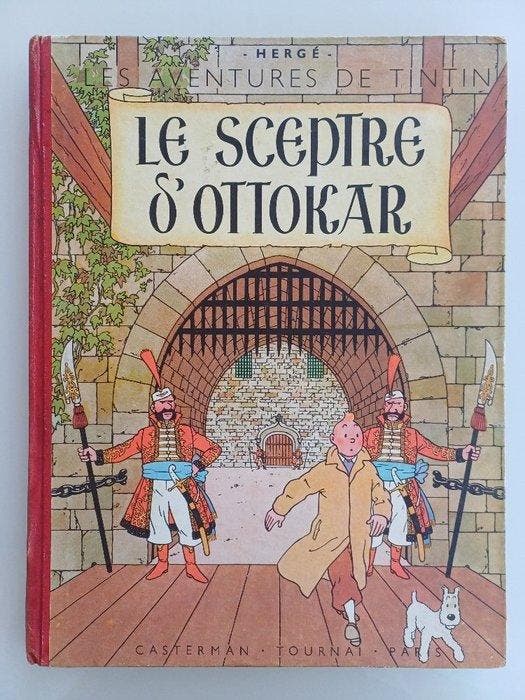 Tintin T8 - Le Sceptre dOttokar + dédicace - B1 - EO, Livres, BD