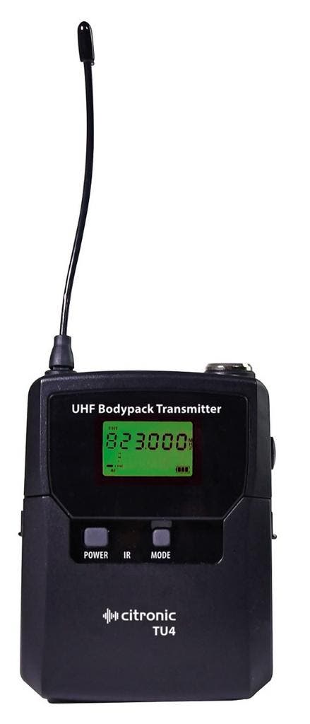 Citronic TU4-BTX Reserve Bodypack Zender Voor TU4 Systeem, Muziek en Instrumenten, Microfoons