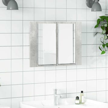 vidaXL Badkamerkast met spiegel en LED 60x12x45 cm acryl, Verzenden, Nieuw