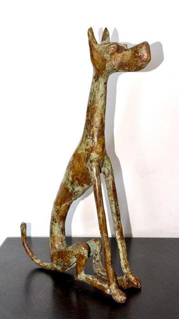 Abdoulaye Derme - sculptuur, Chien Le gardien silencieux -