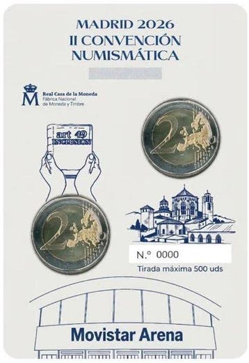 Spanje. 2 Euro 2026 Inclusion + Monasterio de Poblet, Postzegels en Munten