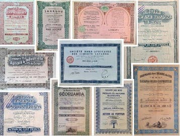 andere. 26 verschillende oude Afrikaanse effecten (1880 -