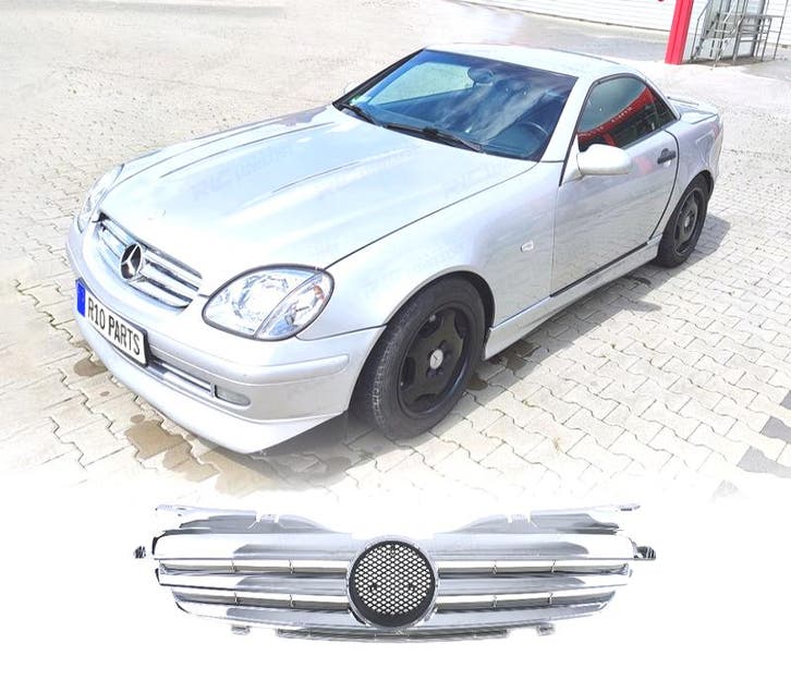 CALANDRE MERCEDES SLK R170 96-04 LOOK AMG CHROMÉ, Auto-onderdelen, Carrosserie, Verzenden