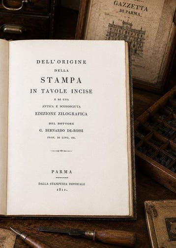 De Rossi / Bodoni - Origine della Stampa - 1811