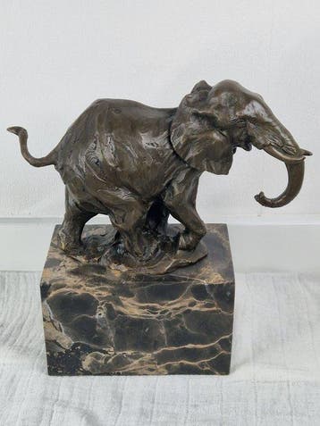 Milo (1910-1978) - Beeld, Bronzen olifant milo - 22 cm -