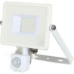 LED Bouwlamp 20W met Sensor - Mat Wit Aluminium - Koud Wit 6, Verzenden, Nieuw
