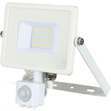 LED Bouwlamp 20W met Sensor - Mat Wit Aluminium - Koud Wit 6, Verzenden, Nieuw