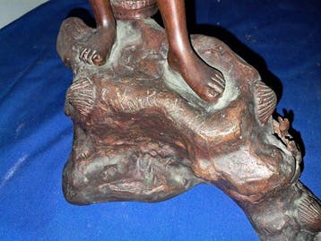 varlese - Beeld, Il pescatore - 40 cm - Brons