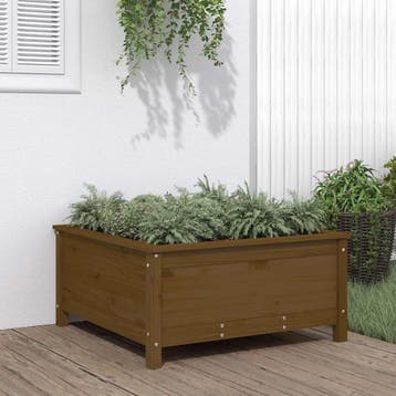 vidaXL Plantenbak 82,5x82,5x39 cm massief grenenhout, Tuin en Terras, Verzenden, Nieuw