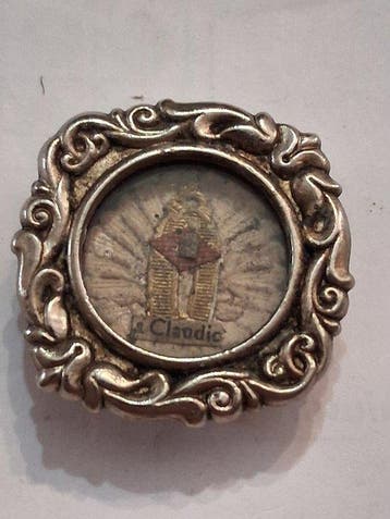 Reliekhouder - Legering, Textiel, Papier, Glas - 20e eeuw -