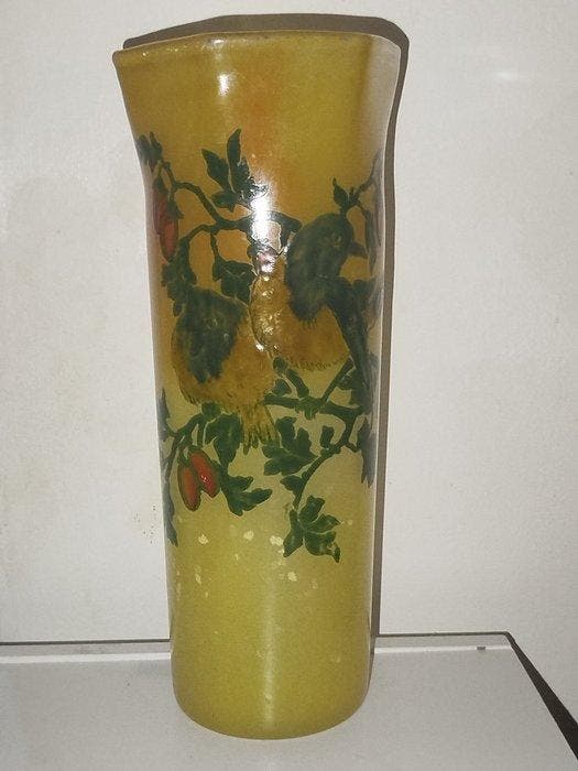 François Théodore Legras (1839-1916)- vase émaillé, Antiquités & Art, Antiquités | Verre & Cristal