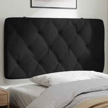 vidaXL Hoofdbordkussen 100 cm fluweel zwart, Verzenden