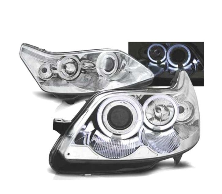 PHARES CITROEN C4 04-09 ANGEL EYES FOND CHROMÉ, Auto-onderdelen, Verlichting, Verzenden