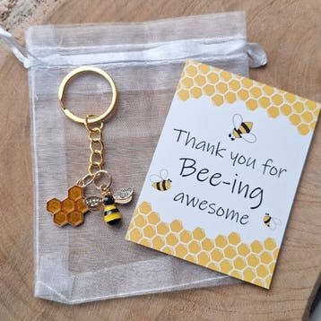 Sleutelhanger met cadeauzakje en mini kaartje - Thank You..., Ophalen of Verzenden, Nieuw