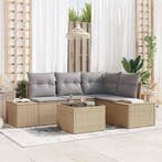 vidaXL Tuinbank Set met opslag Beige en Lichtgrijs poly, Verzenden, Nieuw