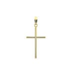 Gouden hanger van een kruis (Hanger of bedel), Handtassen en Accessoires, Bedels, Ophalen of Verzenden, Gebruikt, Goud, Overige merken