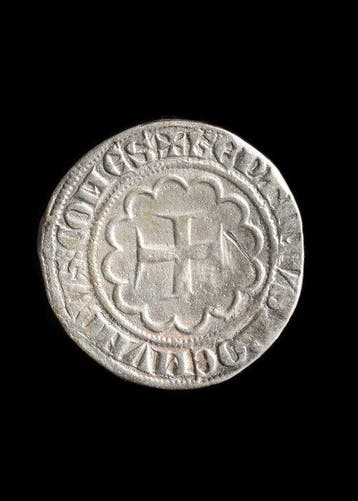 Middeleeuwen, kruisvaardersperiode Zilver Geslagen muntstuk