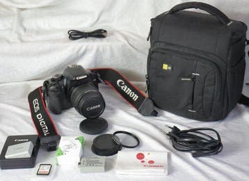 Canon EOS 450D incl. EF-S 18-55mm 1:3.5-5.6 IS + overige, Audio, Tv en Foto, Nieuw