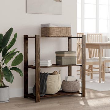 vidaXL Opbergrek 3-laags 80x38x90 cm massief grenenhout, Verzenden