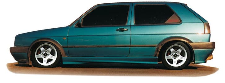 Rieger side skirt | Golf 2: 83-91 - 3-drs. | l stuk ongespot, Autos : Pièces & Accessoires, Carrosserie & Tôlerie, Envoi