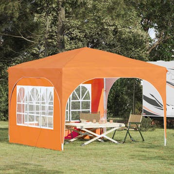 vidaXL Pop-up Feesttent 290 x 290 x 245 cm Oranje, Verzenden