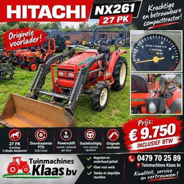 prachtige hitachi nx261 met voorlader powerschift