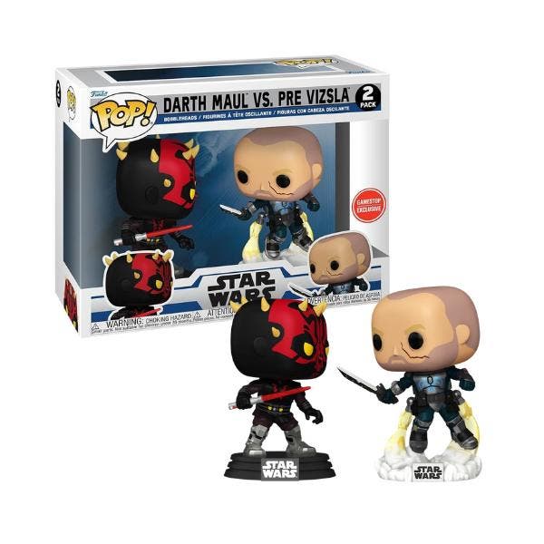 Funko Pop Star Wars    Darth Maul vs Pre Vizsla 2 Pack top, Verzamelen, Poppetjes en Figuurtjes, Nieuw, Verzenden