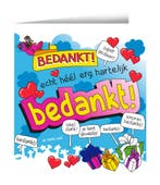 Wenskaart Bedankt 16,5cm, Verzenden, Nieuw