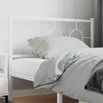 vidaXL Vervangend hoofdbord 107 cm metaal wit, Verzenden