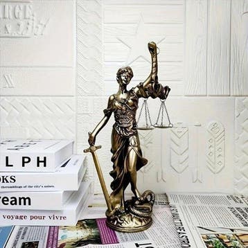 sculptuur, Goddess of Justice Statue – Blindfolded Figure, Antiek en Kunst