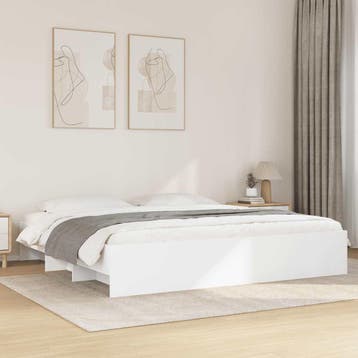 vidaXL Bedframe zonder matras 180x200 cm spaanplaat wit, Huis en Inrichting, Verzenden, Nieuw