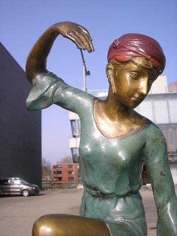 Sculpture, FRANCE : ART DECO style : DANCING LADY : XXL 45