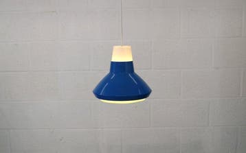 Lamp - Deense blauwe en witte designlamp - Plastic