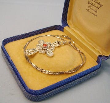 Zonder minimumprijs - Hanger Zilver - 1.00ct. tw. Koraal -