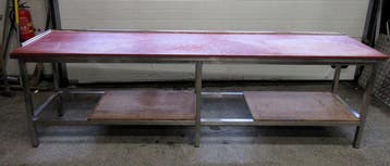 RVS Snijtafel, Werktafel, B300 x D72 x H90cm