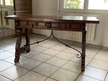 Tafel - Walnoot - Spaanse tafel, Antiek en Kunst